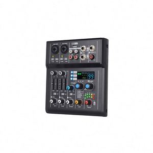 Console de mixage audio professionnelle pour DJ, système de table de mixage, interface de système de bureau, mixeur audio stéréo 4 canaux avec Bluetooth, 48V, 99DSP - Product Image 6