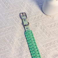 Collier pour chien tressé à la main, durable, doux, respectueux de la peau, accessoires de promenade pour animaux de compagnie, recyclé, luxueux, imprimé, rembourré