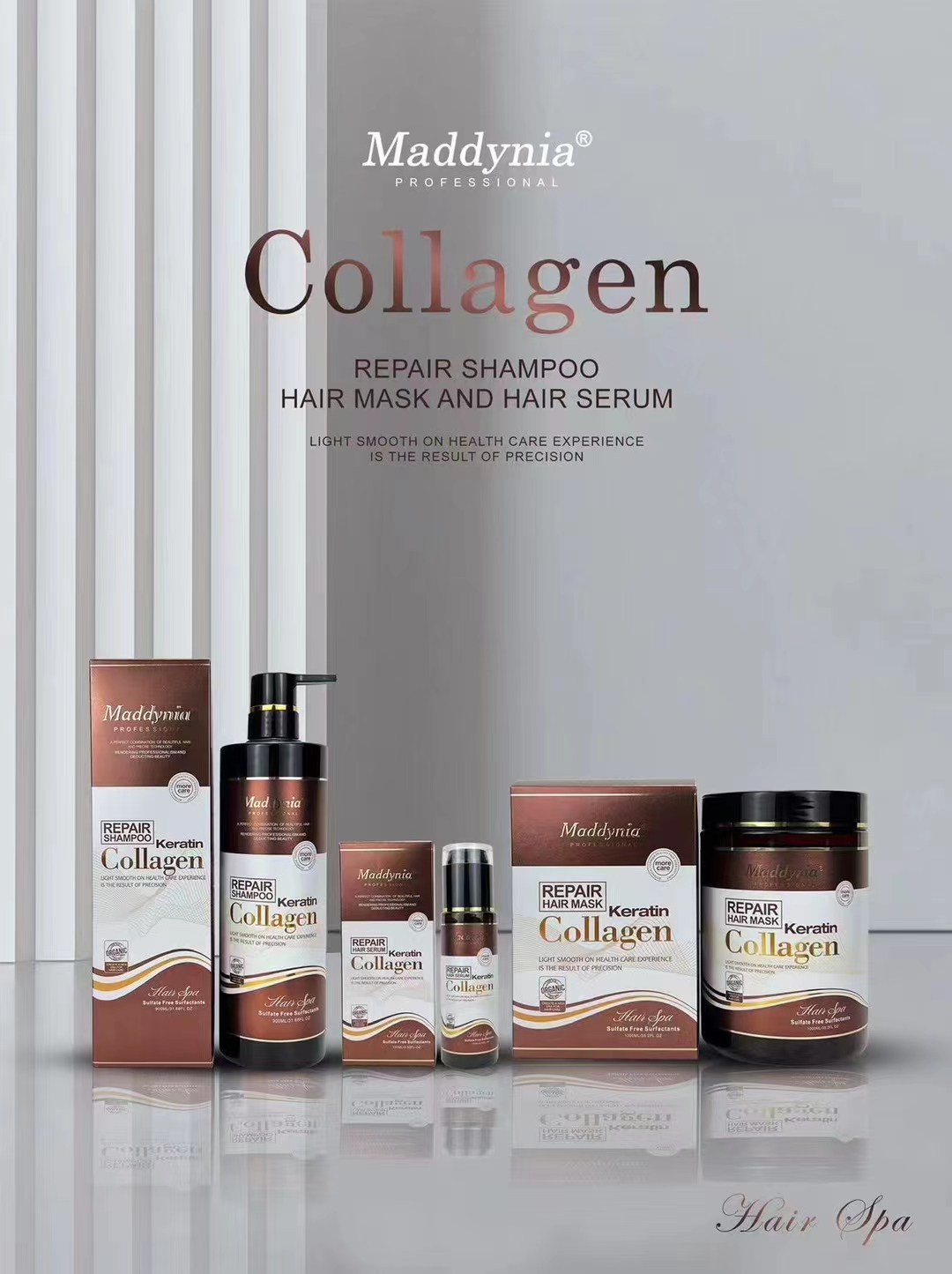 Maddynia Keratin Collagen Shampoo 900ML - Nourishing Hair Treatment for All Hair Types, Anti-Breakage & Smoothing Formula