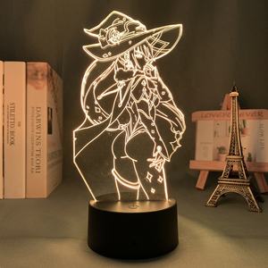 โคมไฟอะคริลิค LED เกม <span class=keywords><strong>Genshin</strong></span> <span class=keywords><strong>Impact</strong></span> โมนา เมกิสตัส แบบ 3 มิติ - Product Image 4