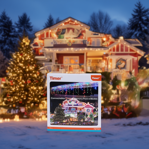 Rideau de fée à LED Icicle Lights Indoor-Outdoor Wedding Party Eclairage décoratif pour Noël - Product Image 2