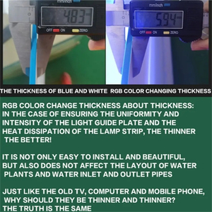 <span class=keywords><strong>LED</strong></span>水族館バックライトRGBカラーアクリル水族館アプリコントロールアクリル水槽ライト