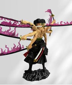 Modelo 2026 de 40 cm para Zoro, estatua de anime, modelo de PVC, juguete con 3 cabezas y 6 brazos para el estilo de los nueve cuchillos, 2 estilos, figura de acción decorativa. - Product Image 5