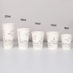 Gobelets en papier jetables à paroi simple pour café, de 8 oz à 22 oz, avec couvercles, pour tailles 8 oz, 12 oz, 14 oz, 16 oz, 22 oz, à faible MOQ et prix abordable - Product Image 5