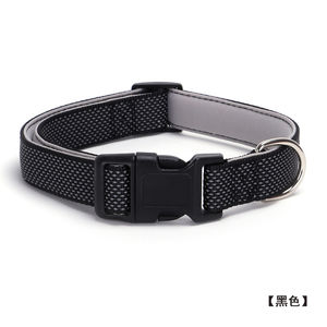 สร้อยคอสุนัขยิปโซฟิล่าสะท้อนแสงใหม่ปลอกคอสุนัขปรับได้ลวดลายสีทึบ - Product Image 6