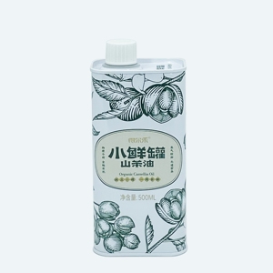 Lata de hojalata de calidad alimentaria con logotipo personalizado y tapas de plástico utilizada para aceite comestible - Product Image 1