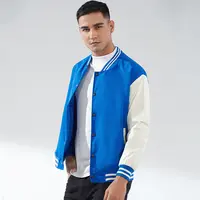 Wholesale factory price 100% polyester custom bomber jackets designer Blank baseball varsity letterman jackets