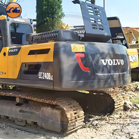 Excavatrice sur chenilles hydraulique Volvo EC240 d'occasion, 26 tonnes, d'origine suédoise, 98% neuve, pour l'exploitation minière, les travaux routiers et les travaux de terrassement intensifs