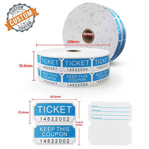 Tickets de tombola perforés personnalisés, numérotés de 2000 à 8000, pour événements, fêtes et tirages au sort de prix - Product Image 6
