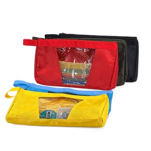 PVC Translucent Tool Storage Bag With Zipper Closure Woven Canvas Surface Repair Kit Hardware Tool Case - Product Image 4