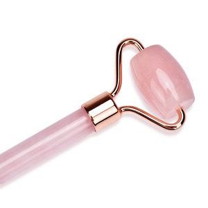 Wholesale double head face eye massage rose quartz natural gemstone jade stone roller - Product Image 4