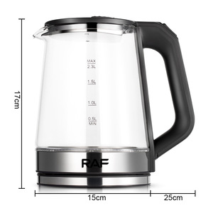 Hervidor de agua eléctrico de vidrio de 2L y 2000W con apagado automático y ebullición rápida, tetera, hervidor de vidrio - Product Image 2