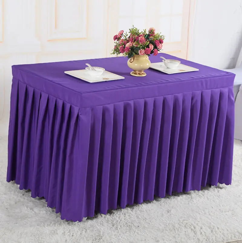 Exhibition banquet tablecloth monochrome table cover conference table set table skirt