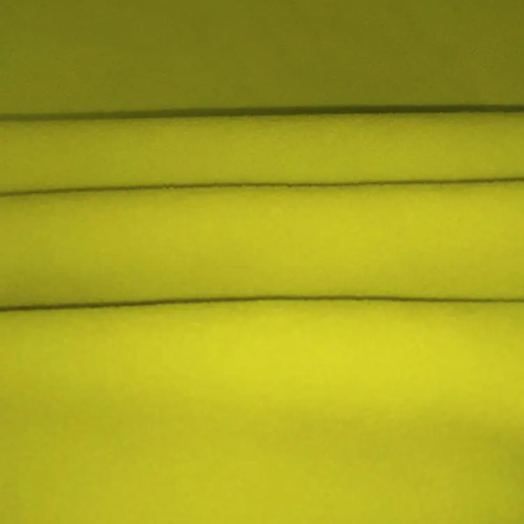 Fluorescent Green DTY Polar Fleece 270GSM Brushed Double Sides Brushed 100% Polyester Polar Fleece 1 Side Anti Pilling Fabric