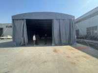 Abri rétractable d'entrepôt de tente de tunnel extensible résistant à la pluie