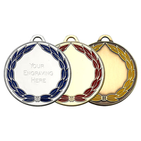 Vente en gros pas cher Design personnalisé 2D or argent cuivre plaqué sublimation cadeau prix d'honneur en alliage de zinc métal sport médaille vierge