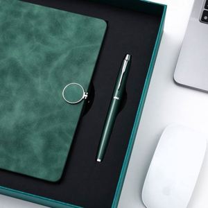 Set de Regalo Personalizado de Cuaderno de Cuero Rojo Corporativo, Termo con LED, Diario de Lujo A5, Libro Promocional, Caja de Regalo con Bolígrafo - Product Image 5