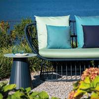 Dingshuai Modèle 100 – Ensemble de salon de jardin en rotin personnalisable style Wabi-Sabi avec chaises et table basse pour terrasse et balcon