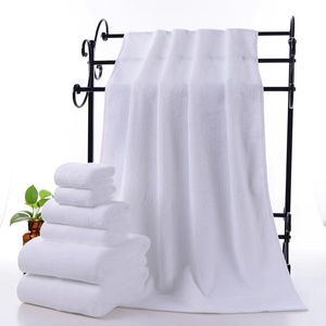 5 Star Hotel Luxury Bathroom Custom logo Cotton Hotel Towels Great Quality White Terry Cotton Towel - Product Image 1