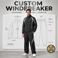 Conjunto Deportivo Ligero Personalizado para Hombre, Chaqueta Cortavientos, Sudadera con Capucha de Nailon y Pantalones, Conjunto Deportivo Resistente al Viento