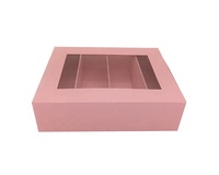 Boîtes à macarons roses personnalisées imprimées, pliables, avec couvercle coulissant, en papier recyclable, pour biscuits et aliments en conserve, conformes aux normes alimentaires