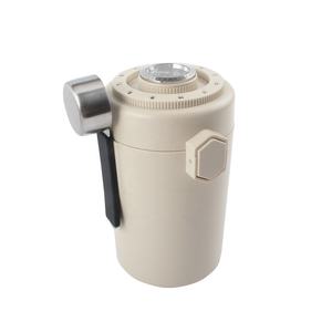 Recipiente para Café de Acero Inoxidable con Cuchara Magnética, Registro de Fecha e Higrómetro, Recipiente para Almacenar Granos de Café de Color Blanco - Product Image 1