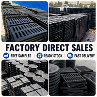 Grille de drainage robuste 500x300 EN124 Classe de charge D400 pour la construction routière