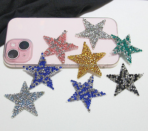 Bán buôn tinh thể thạch vá sắt trên năm sao nhọn Rhinestone dán - Product Image 4