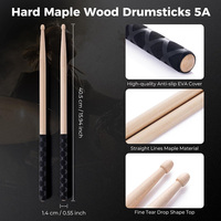 China Factory Direkt verkauf Hochwertige rutsch feste Ahornholz-Trommel stöcke für Drum Percussion-Zubehör Drumsticks 5A 5B 7A 2B
