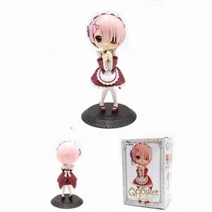 Ram vestido rojo carácter Re: cero kara Hajimeru Isekai Seikatsu modelo de dibujos animados juguete Qposket Anime PVC figura