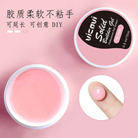 Adhésif d'extension d'ongle solide antiadhésif sculpté à la main moulage porte-papier gratuit Extension rapide Gel solide constructeur pour salon de manucure