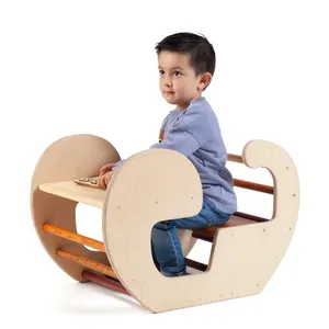 Baby Montessori Tafelbank Set Kids Klimkoepel Multiplex Indoor Houten Klimframe Driehoek