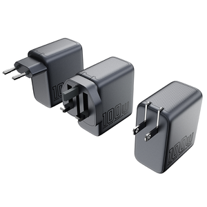 Adaptateur de voyage d'usine 100W EU CE 65W chargeur GaN 2 ports USB-C PD QC3.0 Type C - Product Image 1