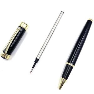 Gloss Black <b>Gold</b> Plated Crystal Inlaid Twist Cap Metal Roller <b>Pen</b>, Luxury Elegant Rotating Executive Signature <b>Pen</b> Custom Logo - Product Image 5