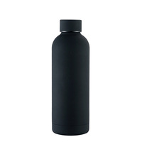 Gourde isotherme double paroi en acier inoxydable écologique colorée 350ML/500ML/750ML, portable pour l'extérieur, à petite ouverture