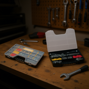 Boîte à outils multi-compartiments TTAKE avec rangement compartimenté pour une utilisation organisée en atelier - Product Image 3