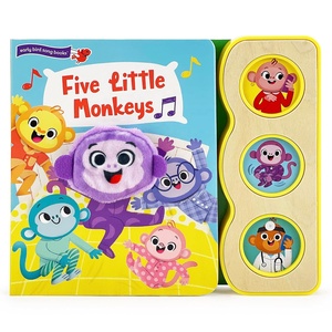 Libro de Sonidos con Marionetas de Dedos de <span class=keywords><strong>Cinco</strong></span> <span class=keywords><strong>Monitos</strong></span> para Bebés - Product Image 1