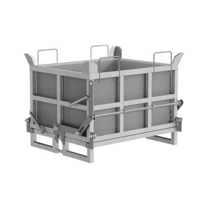 Bac à ferraille auto-videur Butterfly Intent en métal 432L, alliage de zinc, haute sécurité, pour utilisation avec chariot élévateur - Product Image 1