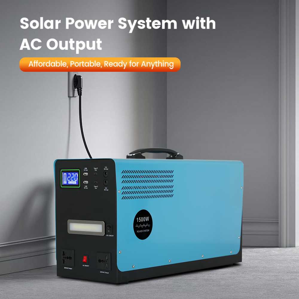 Solar Portable 500W 1000W 1500W Polycrystalline MPPT LiFePO4 Generator 220V Mini Outdoor Camping Home Backup Power Station · image 5