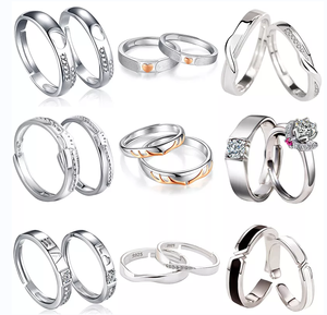 Sunstar Classic Wedding Engagement Promise Rhodium Plated Pave Setting 925 <strong>Sterling</strong> <strong>Silver</strong> Couple <strong>Ring</strong> <strong>Set</strong> - Product Image 5