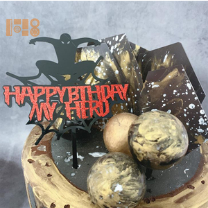 Décoration de gâteau d'<span class=keywords><strong>anniversaire</strong></span> Super héros Spiderman, pics pour cupcakes, dessin animé Joyeux <span class=keywords><strong>anniversaire</strong></span> Mon héros, décorations de gâteau en acrylique - Product Image 5
