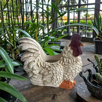Vente directe d'usine 3D décoration de jardin résine artisanat modèles peints jardinière avec ornements Figurine Pots de plantes