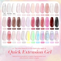 BORN PRETTY 15ml Kit de Gel BIAB à Dissoudre, Gel Constructeur à Appliquer au Pinceau en Bouteille pour une Extension Rapide des Ongles, Réparation et Renforcement
