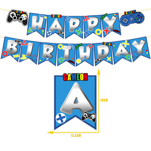 Artículos de Fiesta de <span class=keywords><strong>Cumpleaños</strong></span> con Temática de Videojuegos de Dibujos Animados Azules, Decoraciones para Baby Shower de Niño, Incluyen Globos de Látex Impresos - Product Image 5