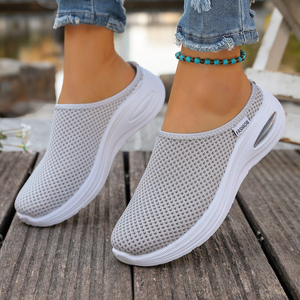 Beselling Neue Damen-Halbschuhe mit atmungsaktivem Mesh-Obermaterial, dicker Sohle, leichtem, minimalistischem Stil, Frühjahrssaison, PVC-Schuhe - Product Image 5