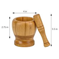 Moulin à épices en bois mélange bol de meulage mortier et pilon de cuisine ensemble Mini mortier de pilon en bois