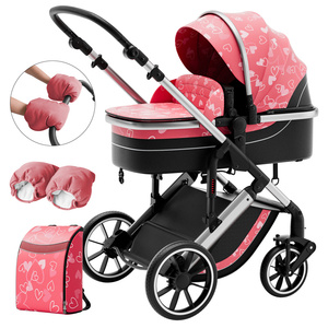 Poussette réversible pour nouveau-nés 2024 avec siège auto en coton certifié CE - Product Image 2