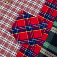 Chemises de créateur pour hommes en flanelle de coton à manches longues, brodées de chaînes et de patchwork multicolore, style streetwear, personnalisées OEM, directement de l'usine