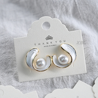 Boucles d'oreilles étiquette de carte étiquette personnalisée Offre Spéciale pas cher prix d'usine mode luxe numérique enfants blanc papier carton bijoux étiquette