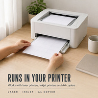 Kertas Label Perekat Sendiri A4 Matte Glossy Kosong untuk Printer Laser & Inkjet